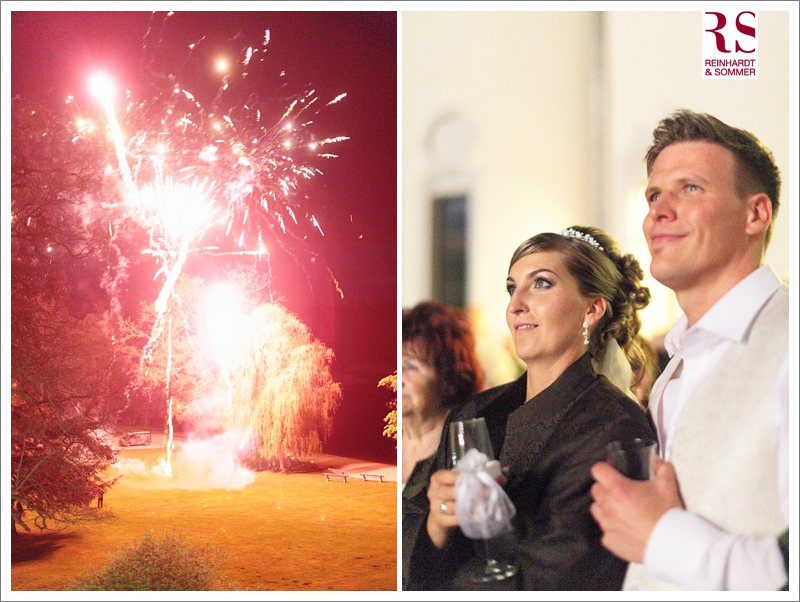 Feuerwerk bei der Hochzeit in Boitzenburg
