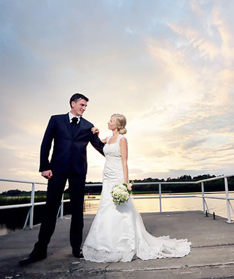 Hochzeitsfoto vor der Seelodge Kremmen